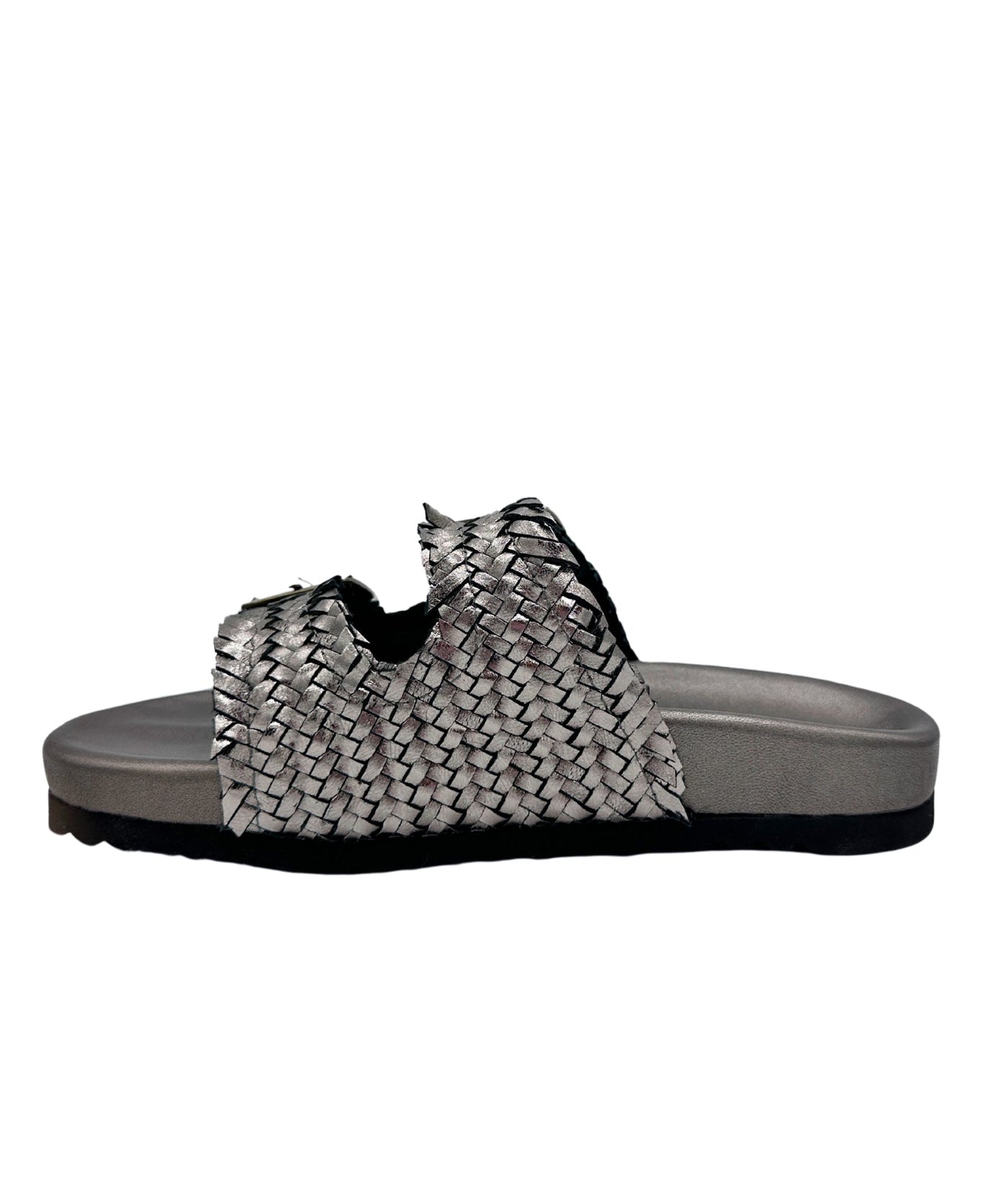 Intertwine Dual Woven Strap Slide in Pewter Southern Soul Collectives