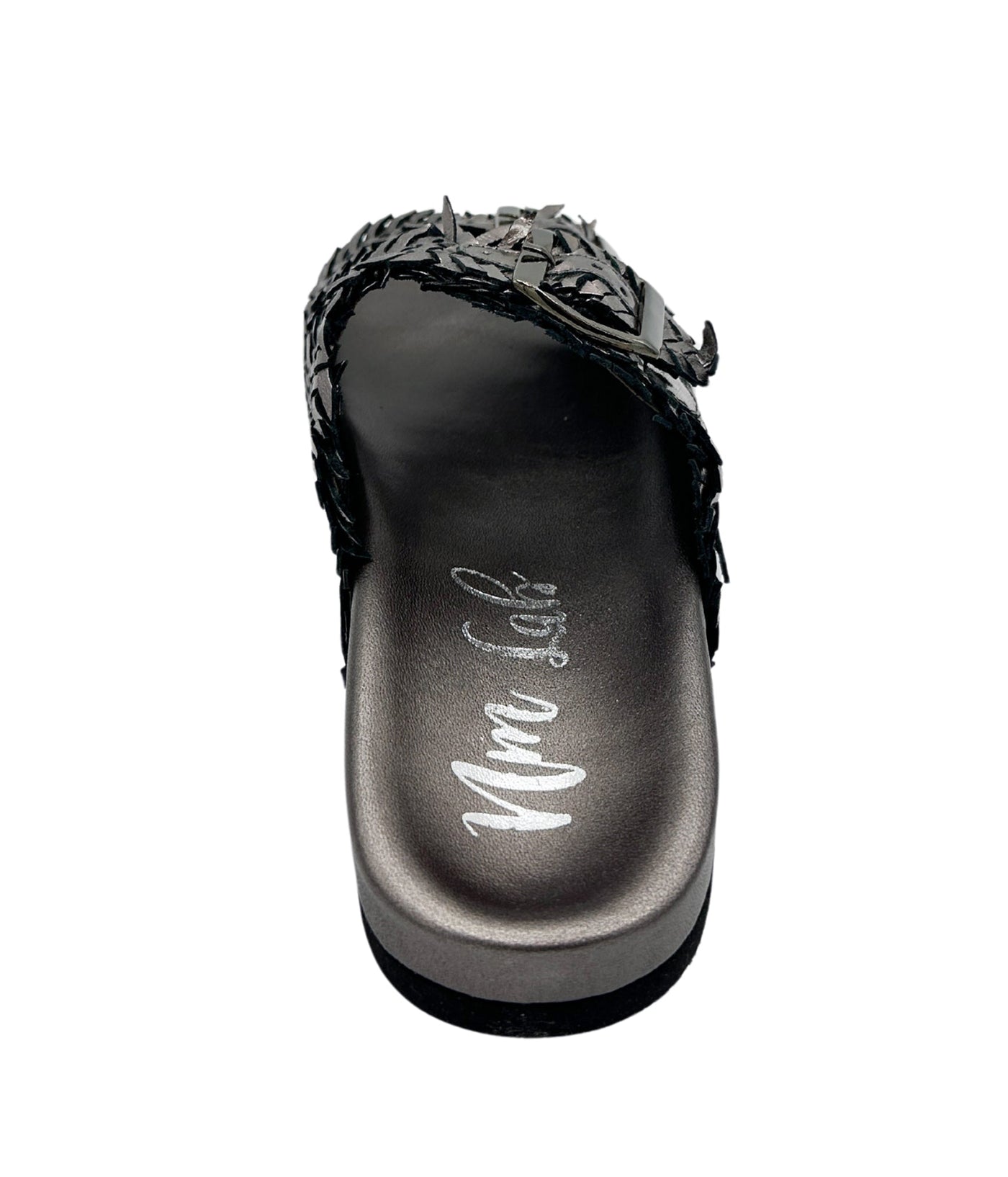 Intertwine Dual Woven Strap Slide in Pewter Southern Soul Collectives