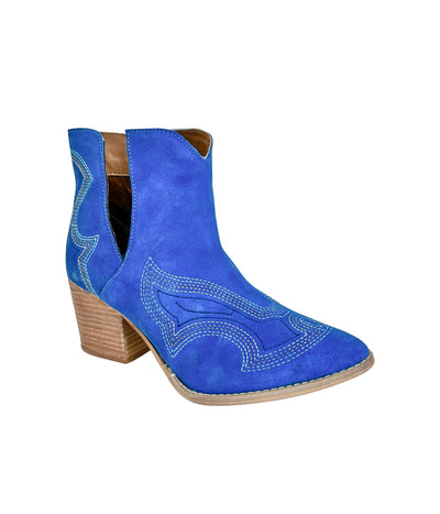 Journee Ankle Boots in Blue Southern Soul Collectives