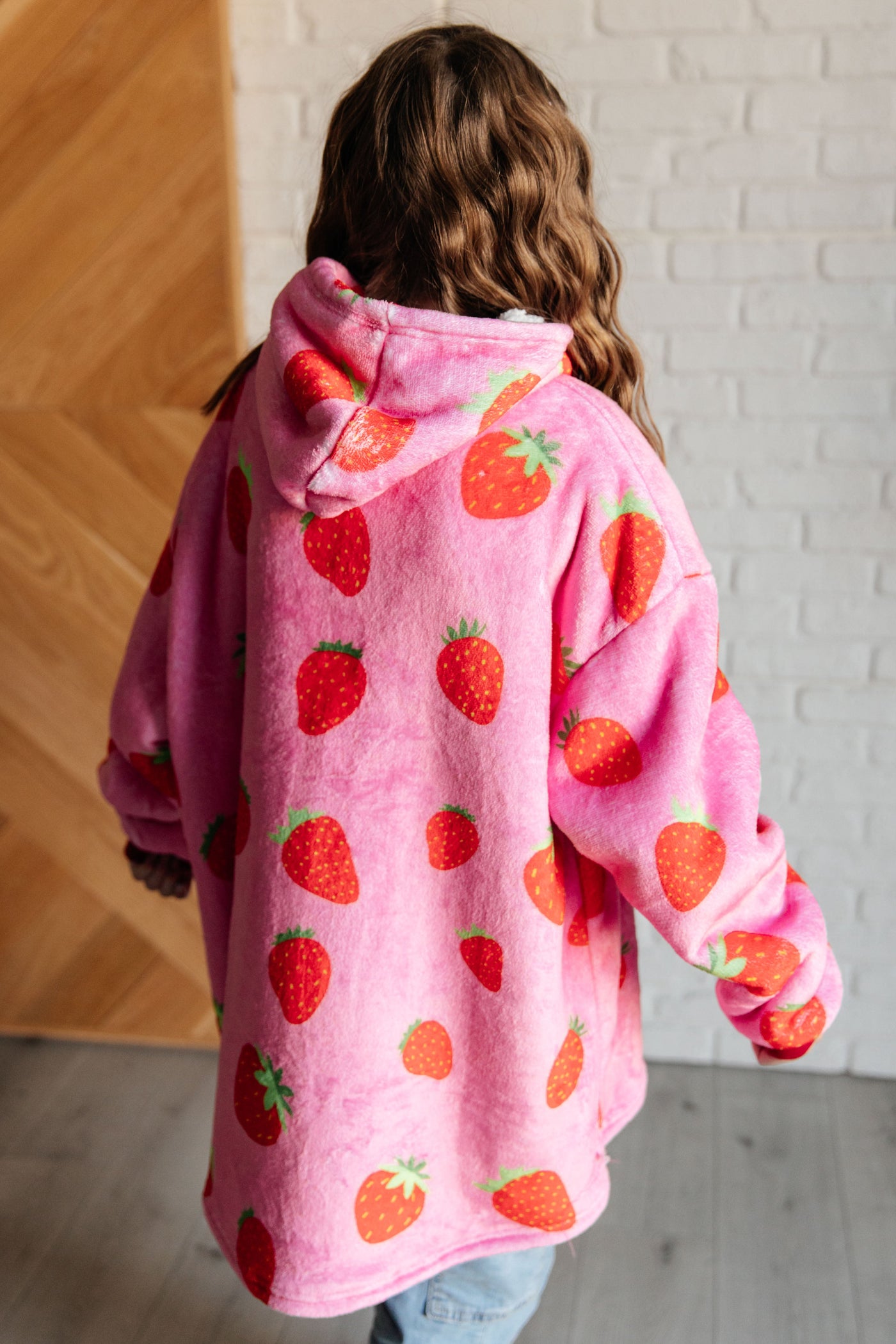 Kids Oversized Hoodie Blanket in Strawberry Southern Soul Collectives