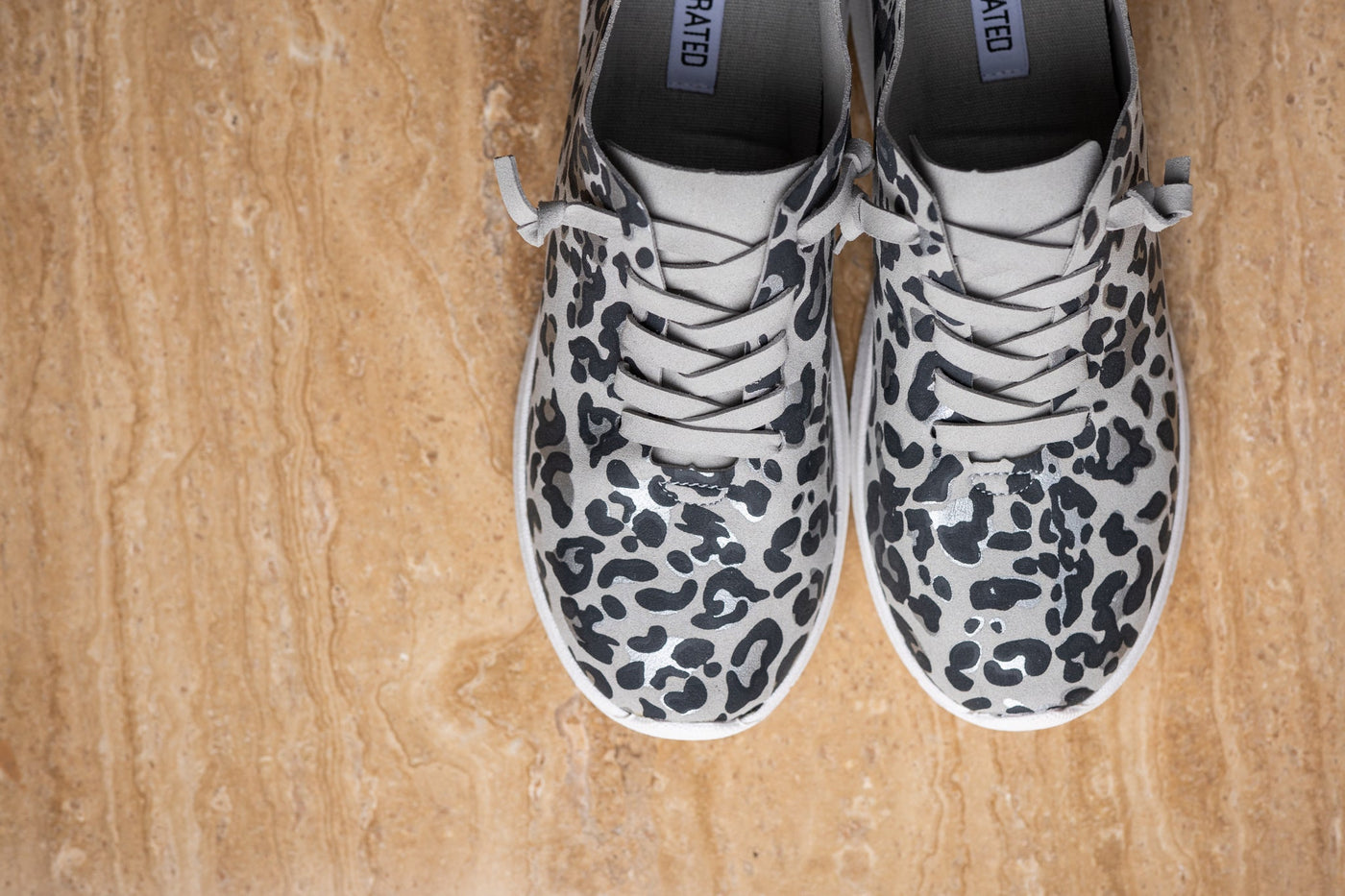 Mayo Sneaker in Light Grey Leopard Southern Soul Collectives