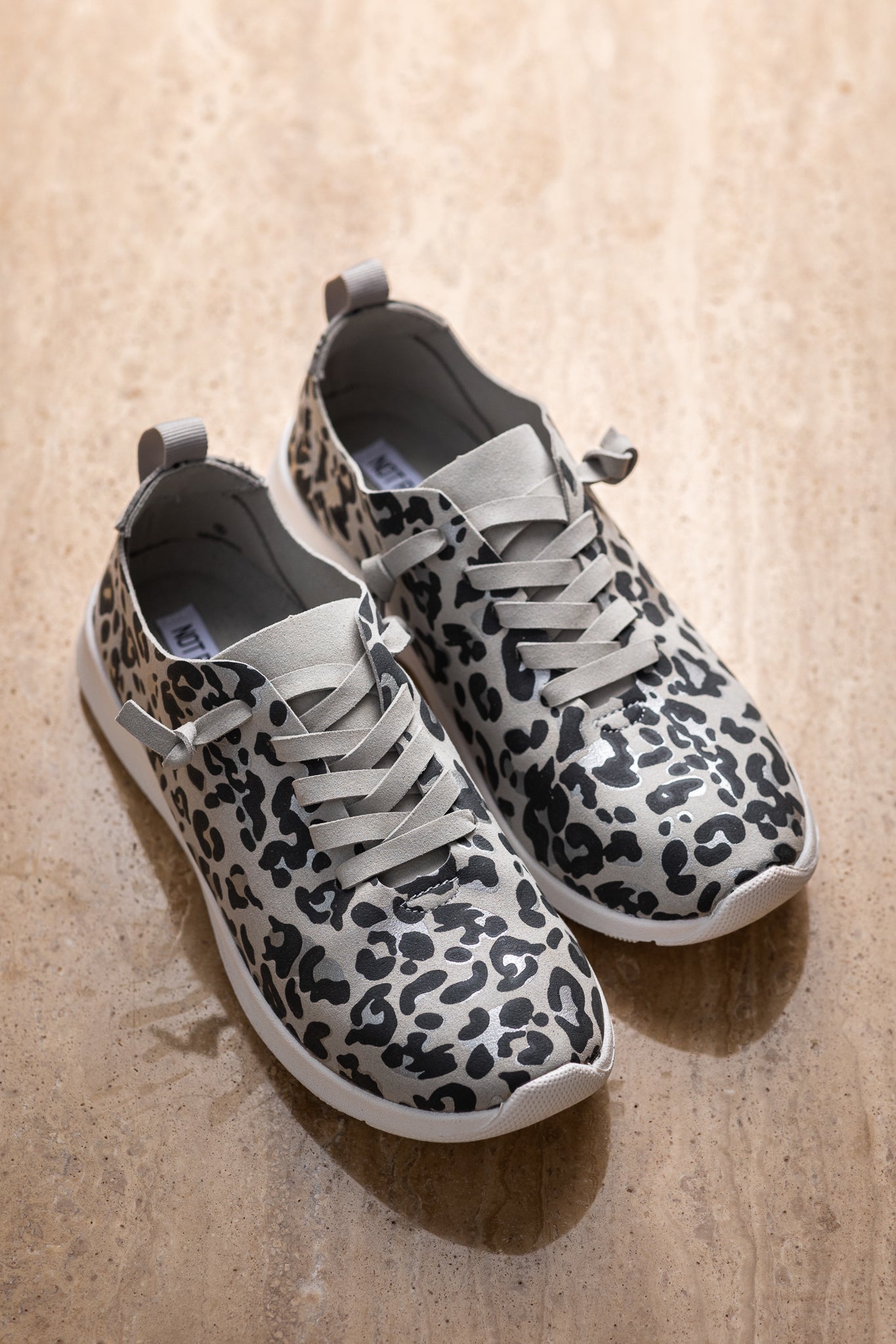 Mayo Sneaker in Light Grey Leopard Southern Soul Collectives