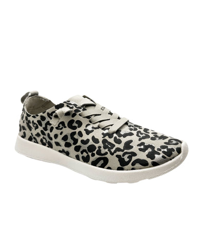 Mayo Sneaker in Light Grey Leopard Southern Soul Collectives