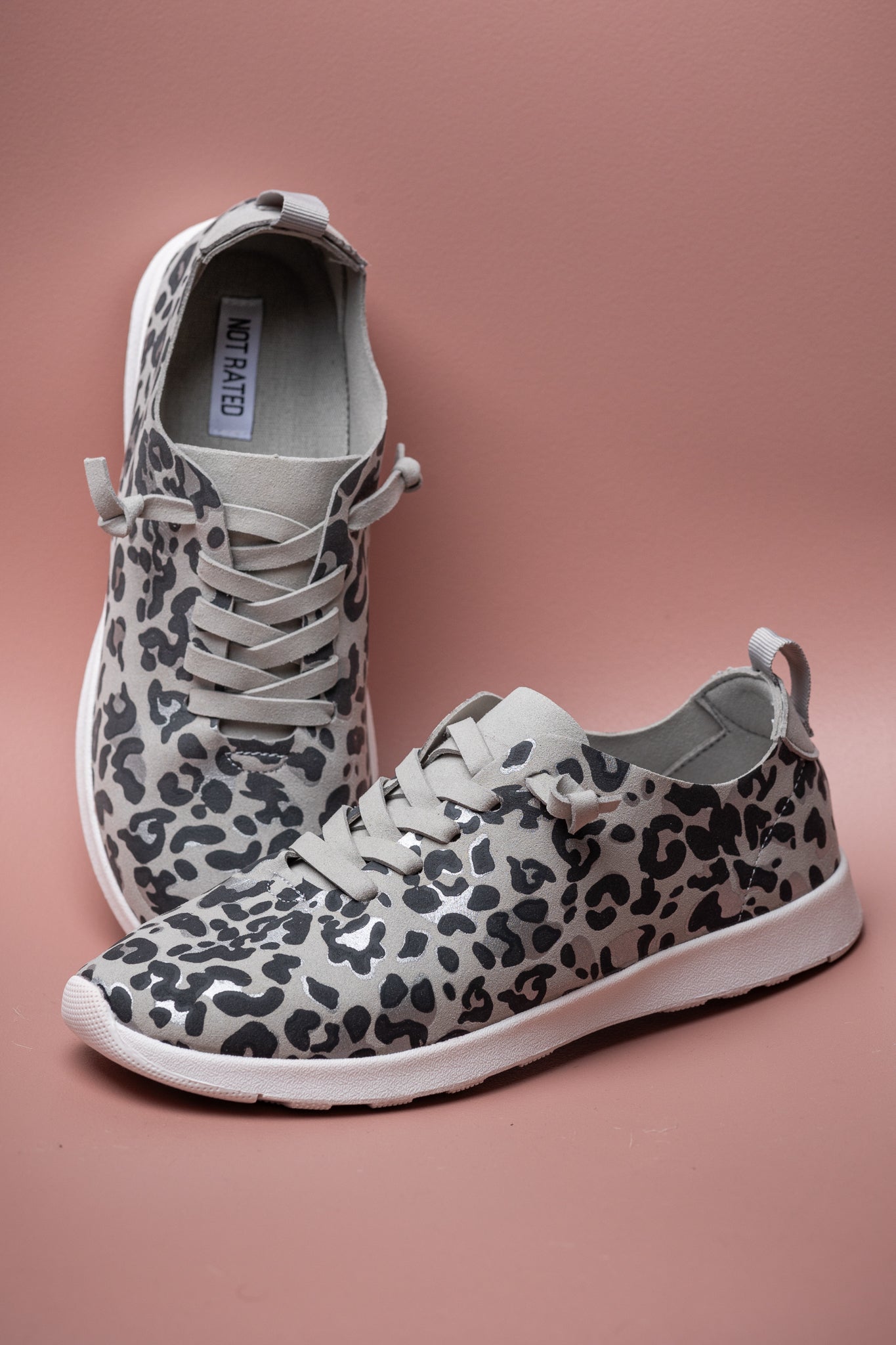 Mayo Sneaker in Light Grey Leopard Southern Soul Collectives