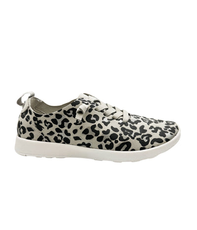 Mayo Sneaker in Light Grey Leopard Southern Soul Collectives