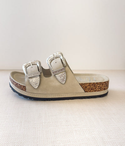 Mickie Western Slides in Cream Southern Soul Collectives