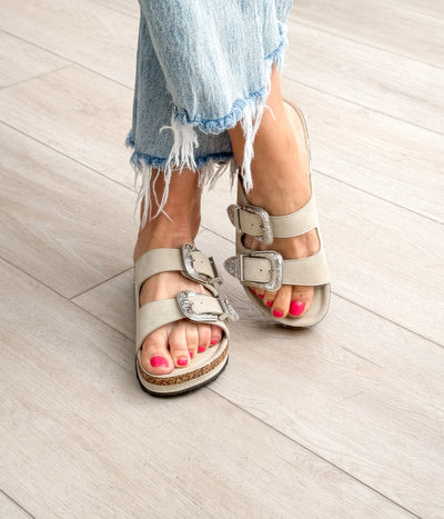 Mickie Western Slides in Cream Southern Soul Collectives