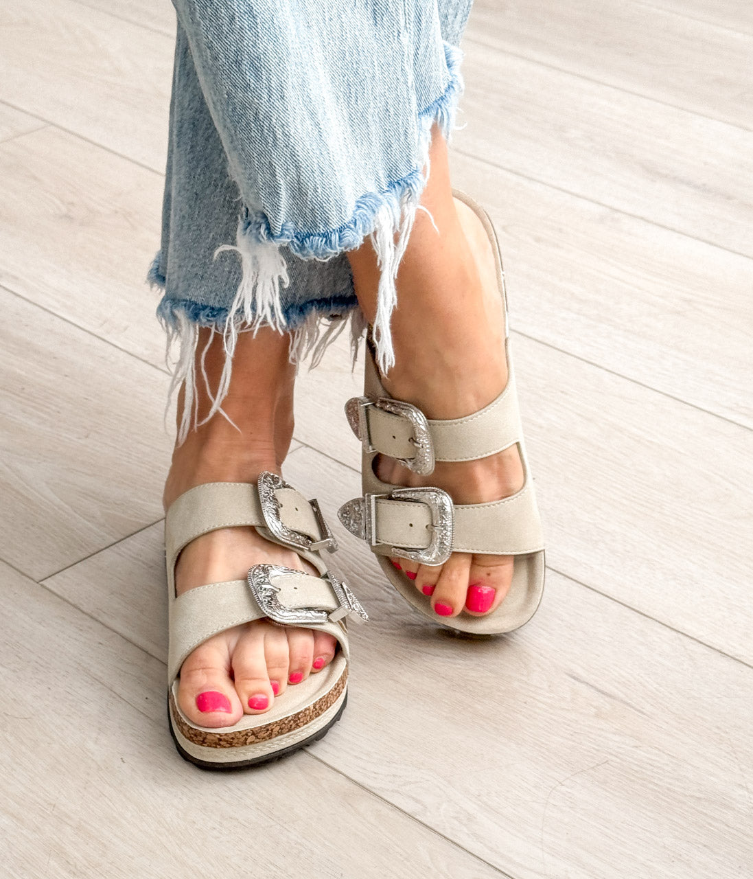 Mickie Western Slides in Cream Southern Soul Collectives