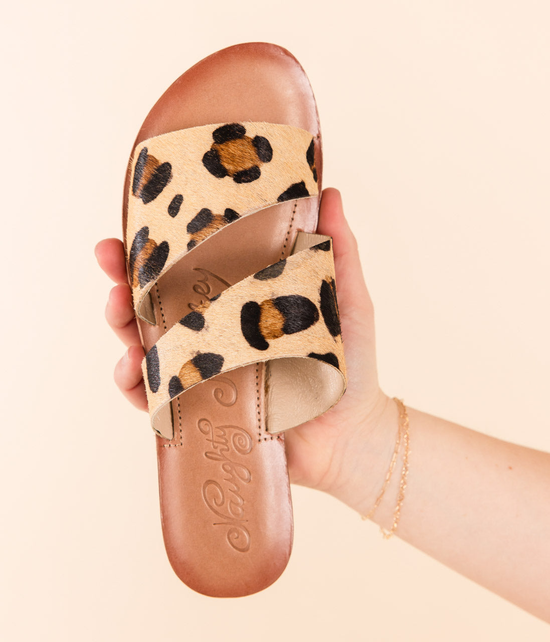 Spirited Dual Strap Slide in Leopard Southern Soul Collectives
