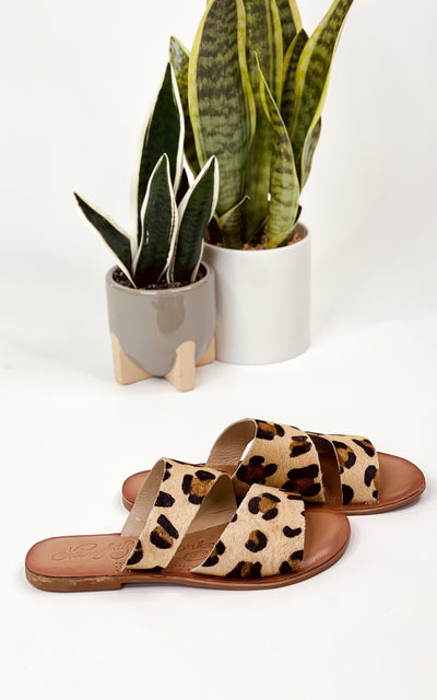 Spirited Dual Strap Slide in Leopard Southern Soul Collectives