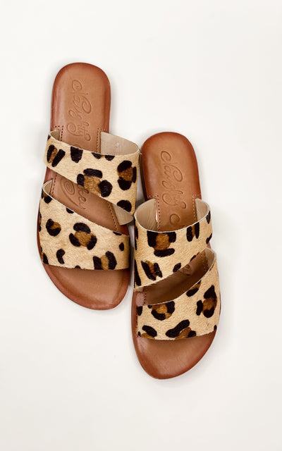 Spirited Dual Strap Slide in Leopard Southern Soul Collectives
