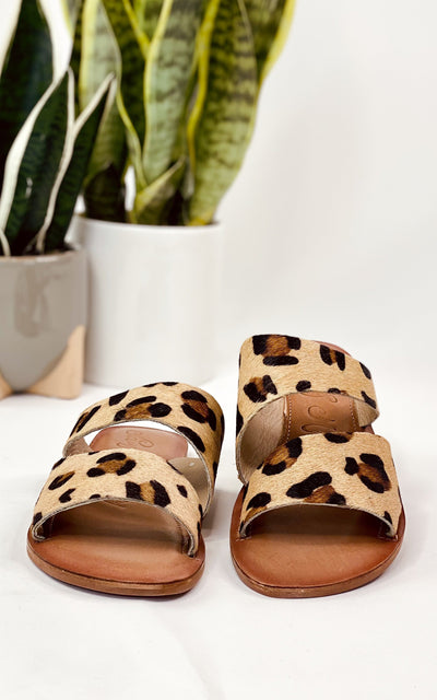 Spirited Dual Strap Slide in Leopard Southern Soul Collectives