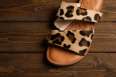 Spirited Dual Strap Slide in Leopard Southern Soul Collectives