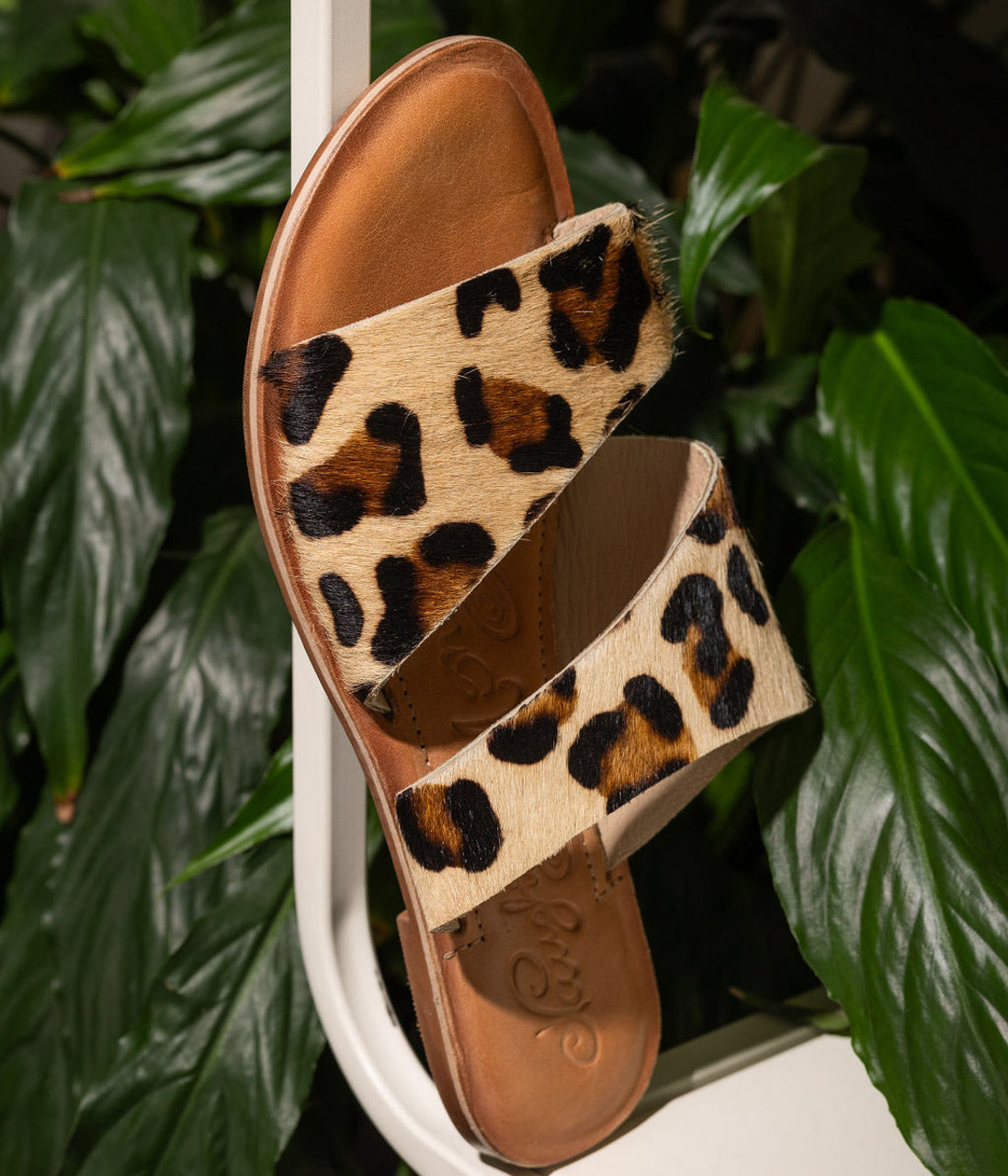 Spirited Dual Strap Slide in Leopard Southern Soul Collectives