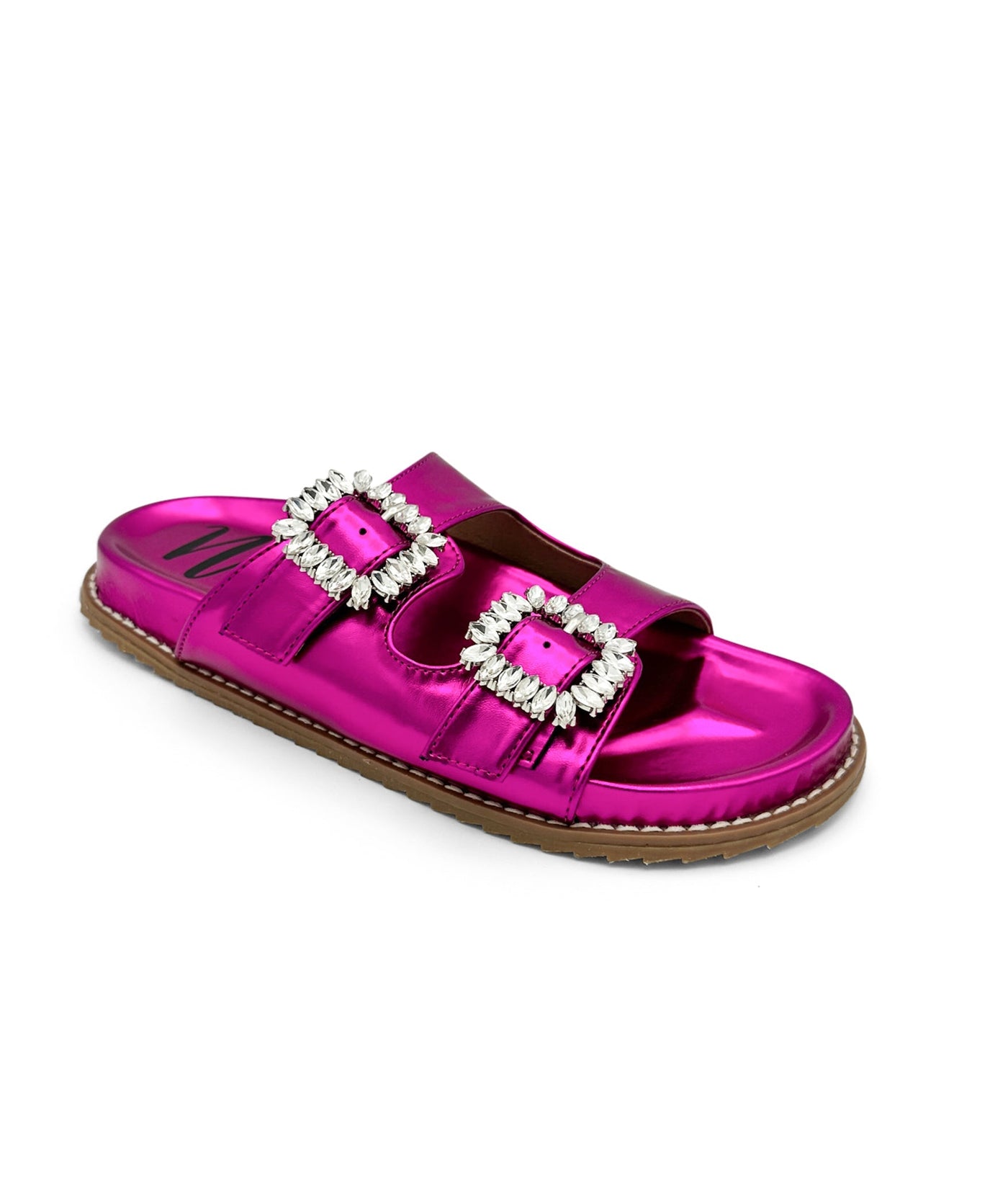 Stellar Rhinestone Buckle Slides in Fuschia Southern Soul Collectives