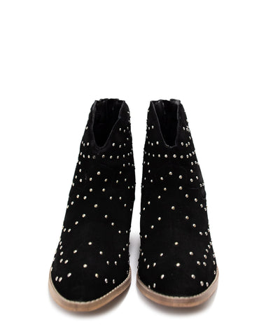 Twilight Studded Heeled Ankle Boot in Black Southern Soul Collectives