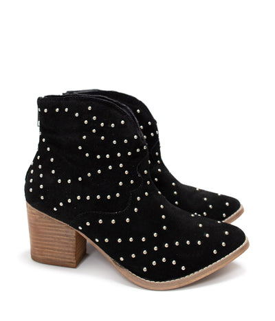 Twilight Studded Heeled Ankle Boot in Black Southern Soul Collectives