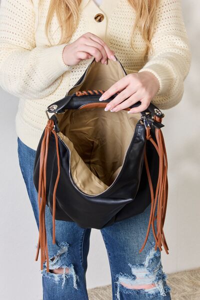 Fringe Detail Contrast Handbag in Multiple Colors  Southern Soul Collectives