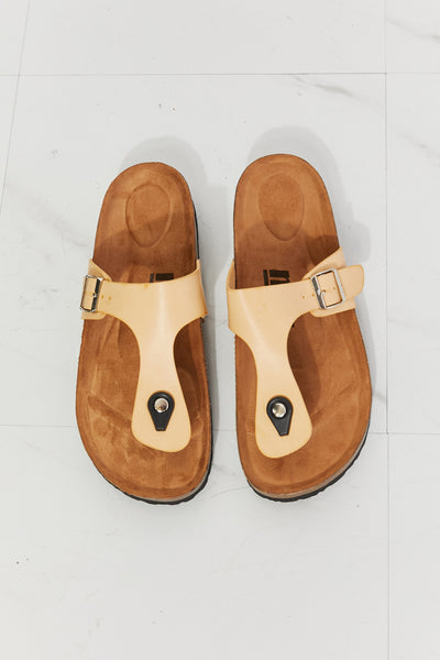 Drift Away T-Strap Flip-Flop in Sand  Southern Soul Collectives 