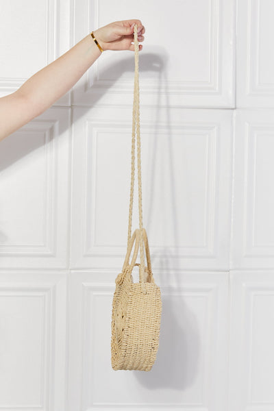 Justin Taylor Feeling Cute Rounded Rattan Handbag in Ivory  Southern Soul Collectives 