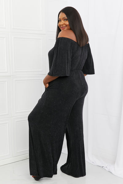 Weekend Trip Black Vintage Wash Jumpsuit  Southern Soul Collectives 