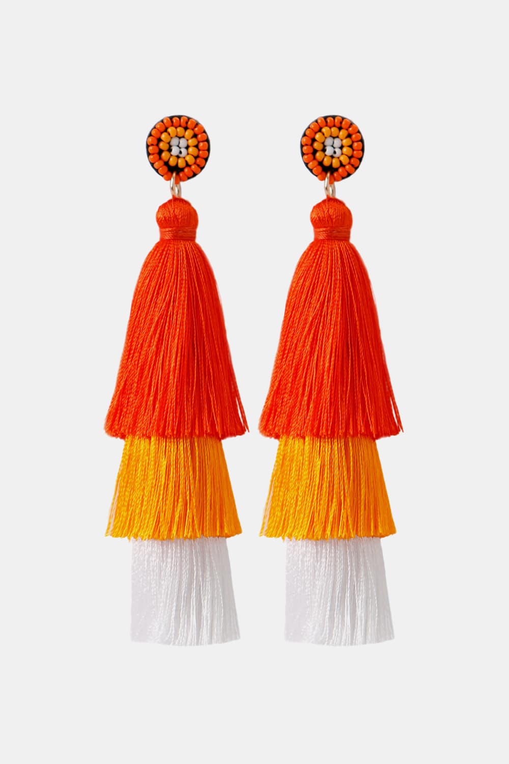 Baeds Detail Triple Layered Tassel Earring  Southern Soul Collectives 