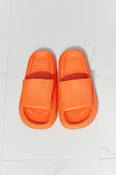 Arms Around Me Open Toe Slide in Orange  Southern Soul Collectives 
