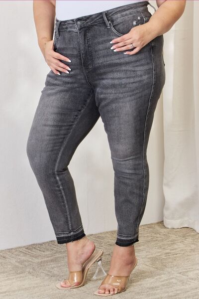 Judy Blue Full Size High Waist Tummy Control Release Hem Skinny Jeans  Southern Soul Collectives