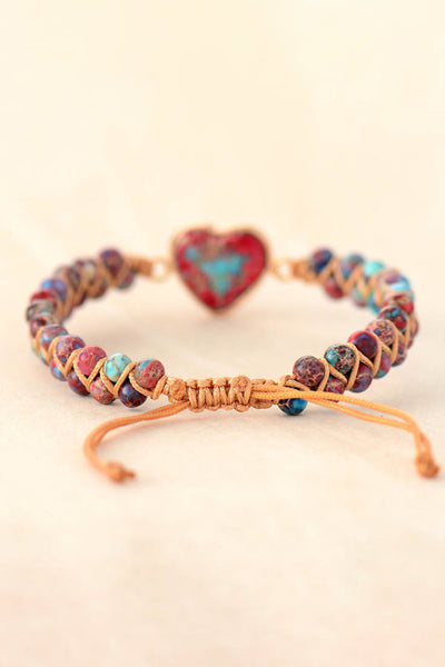 Handmade Heart Shape Natural Stone Bracelet  Southern Soul Collectives 