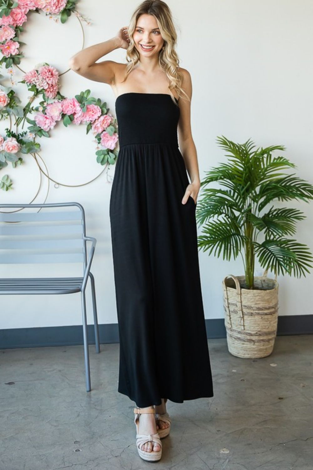 Heimish Black Strapless Maxi Dress  Southern Soul Collectives 