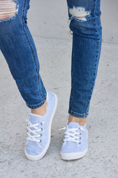 Lace-Up Plush Thermal Flat Sneakers in Light Grey  Southern Soul Collectives