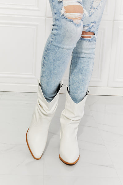 Better in Texas Scrunch Cowboy Boots in White - Southern Soul Collectives
