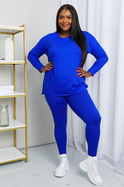 Zenana Ready to Relax Full Size Brushed Microfiber Loungewear Set in Bright Blue  Southern Soul Collectives 