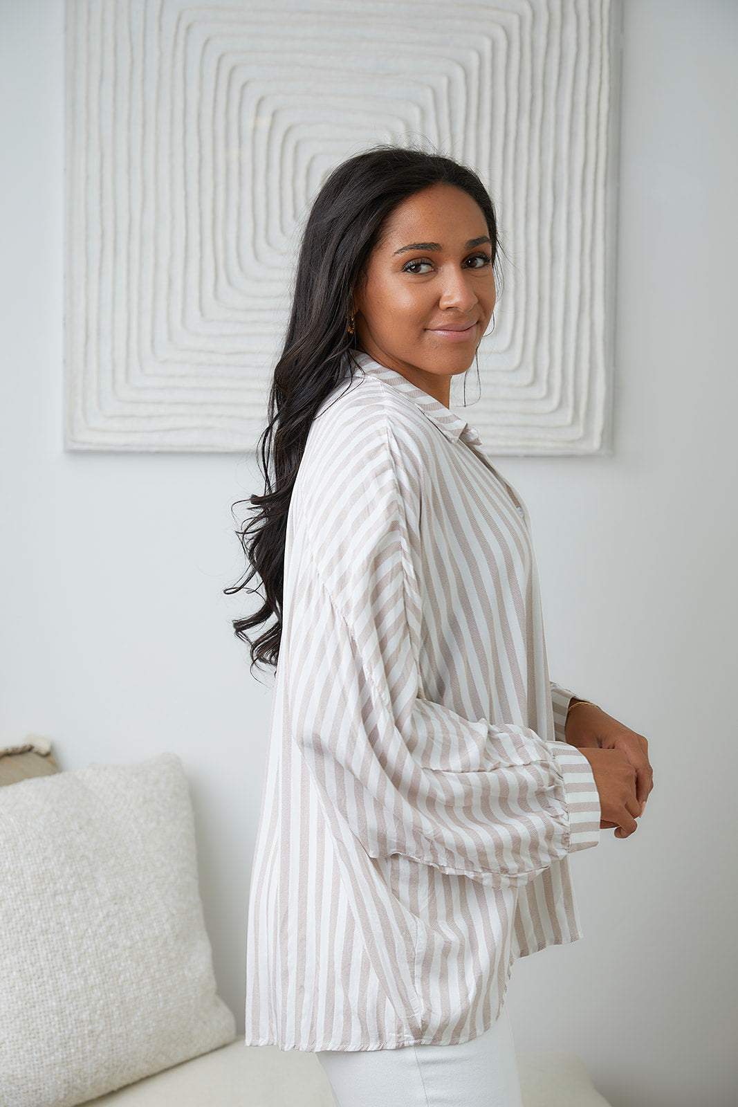 High Standards Striped Button Down Womens Southern Soul Collectives 