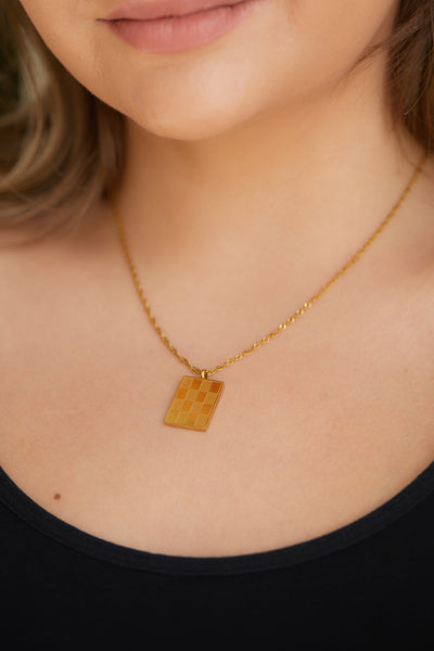 Checkered Pendant Necklace Womens Southern Soul Collectives 