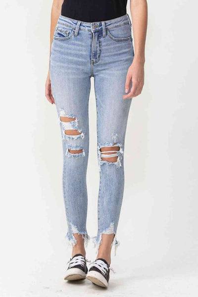 Lovervet Full Size Lauren Distressed High Rise Skinny Jeans  Southern Soul Collectives