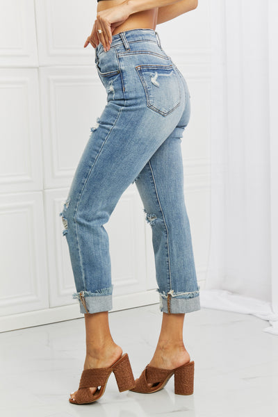 RISEN Leilani Distressed Straight Leg Jeans  Southern Soul Collectives 