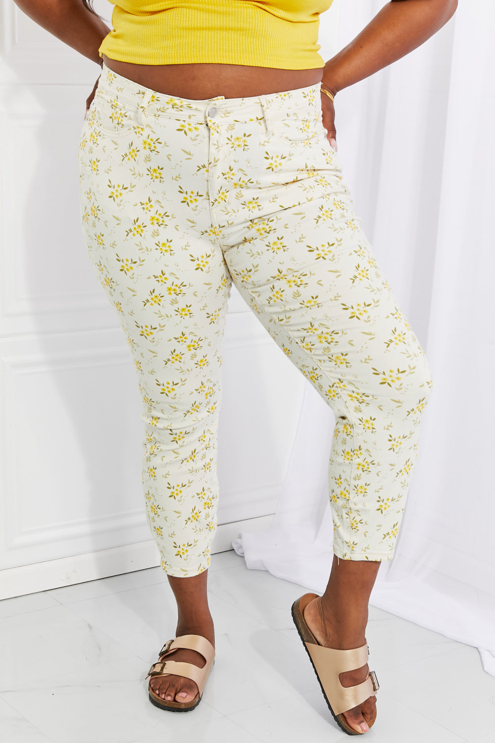 Judy Blue Golden Meadow Floral Skinny Jeans  Southern Soul Collectives 