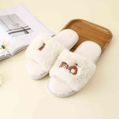 Faux Fur Open Toe Slippers  Southern Soul Collectives