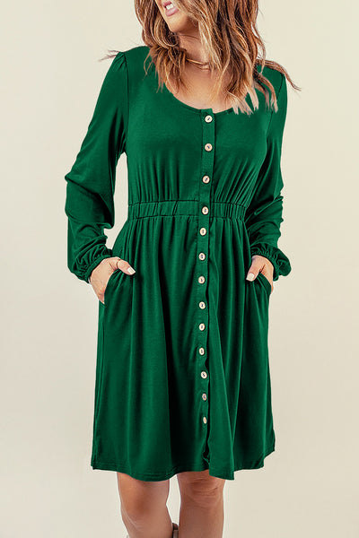 The Magic Dress Button Down Long Sleeve Dress with Pockets  Southern Soul Collectives 