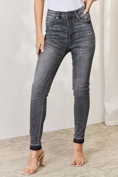 Judy Blue Full Size High Waist Tummy Control Release Hem Skinny Jeans  Southern Soul Collectives