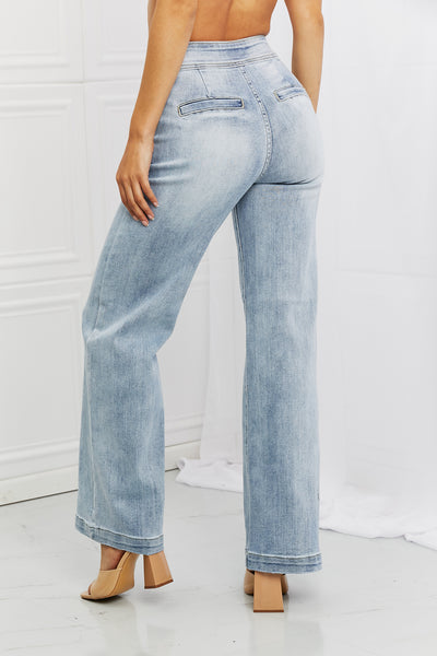 RISEN Full Size Luisa Wide Flare Jeans  Southern Soul Collectives 