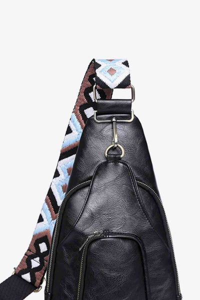 Take A Trip Vegan Leather Sling Bag with Adjustable Guitar Strap in Multiple Colors  Southern Soul Collectives