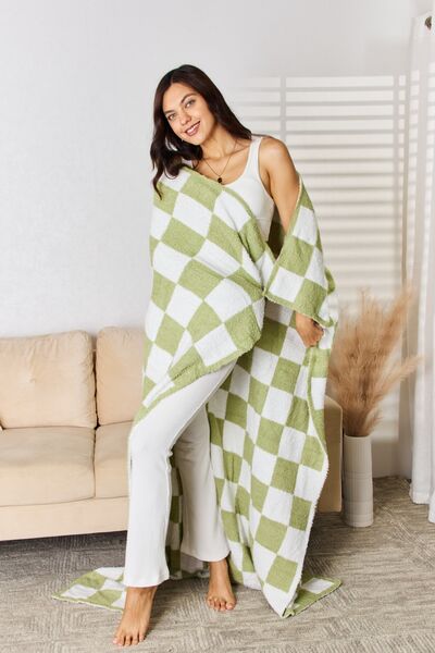 Cuddley Checkered Decorative Throw Blanket  Southern Soul Collectives