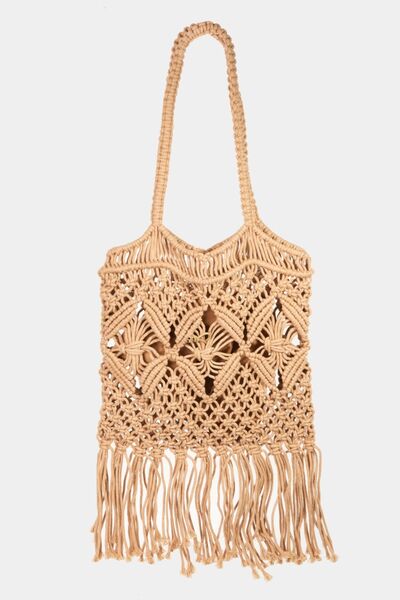 Fame Woven Handbag with Tassel  Southern Soul Collectives