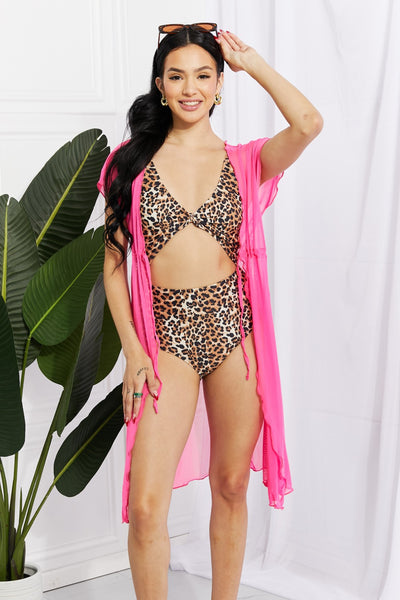 Pool Day Mesh Tie-Front Cover-Up in Pink  Southern Soul Collectives 
