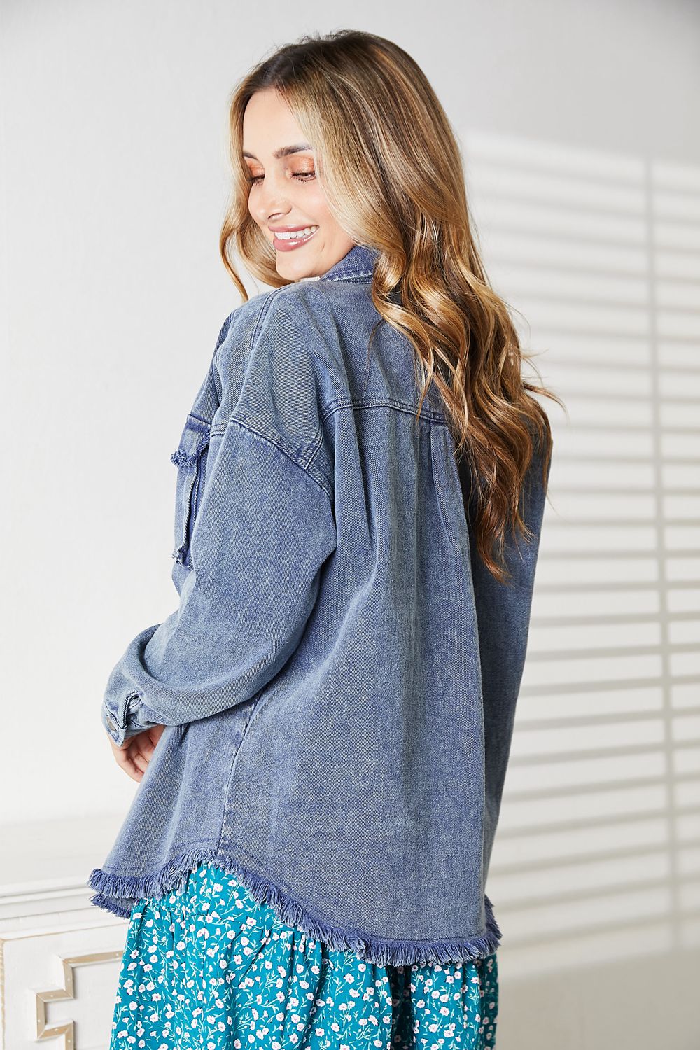 HEYSON Full Size Mineral-Washed Button-Down Denim Jacket  Southern Soul Collectives 