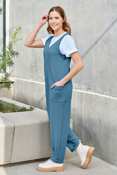 Double Take Full Size Sleeveless Straight Jumpsuit  Southern Soul Collectives