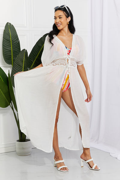 Swim Sun Goddess Tied Maxi Cover-Up in White  Southern Soul Collectives 