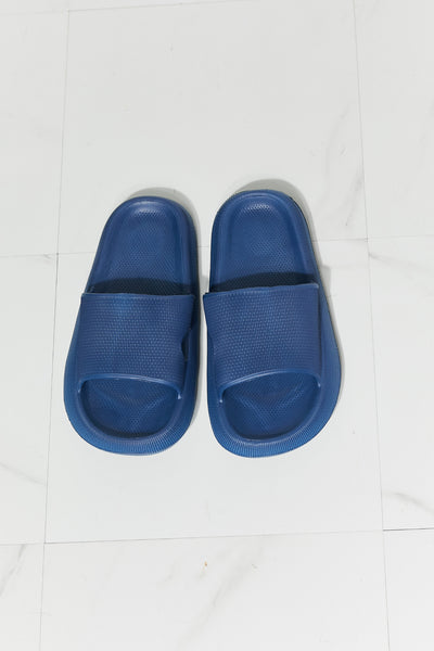 Arms Around Me Open Toe Slide in Navy  Southern Soul Collectives 
